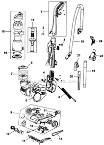 Part Location Diagram of RO-515710003 Dirt Devil Quick